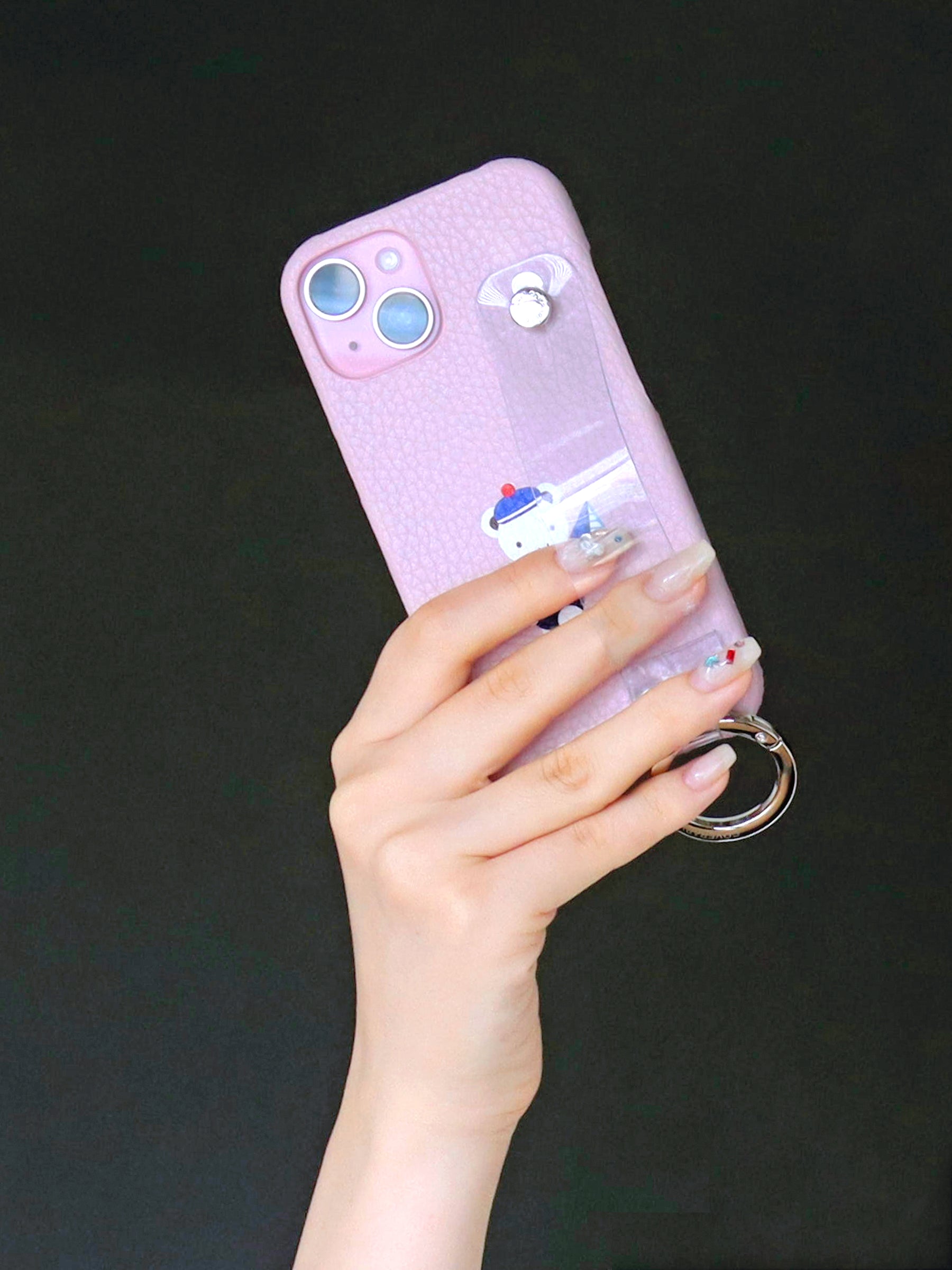 【受注販売】カスタマイズスマホケース(ハンドベルト付き・名入れ)(6月限定)