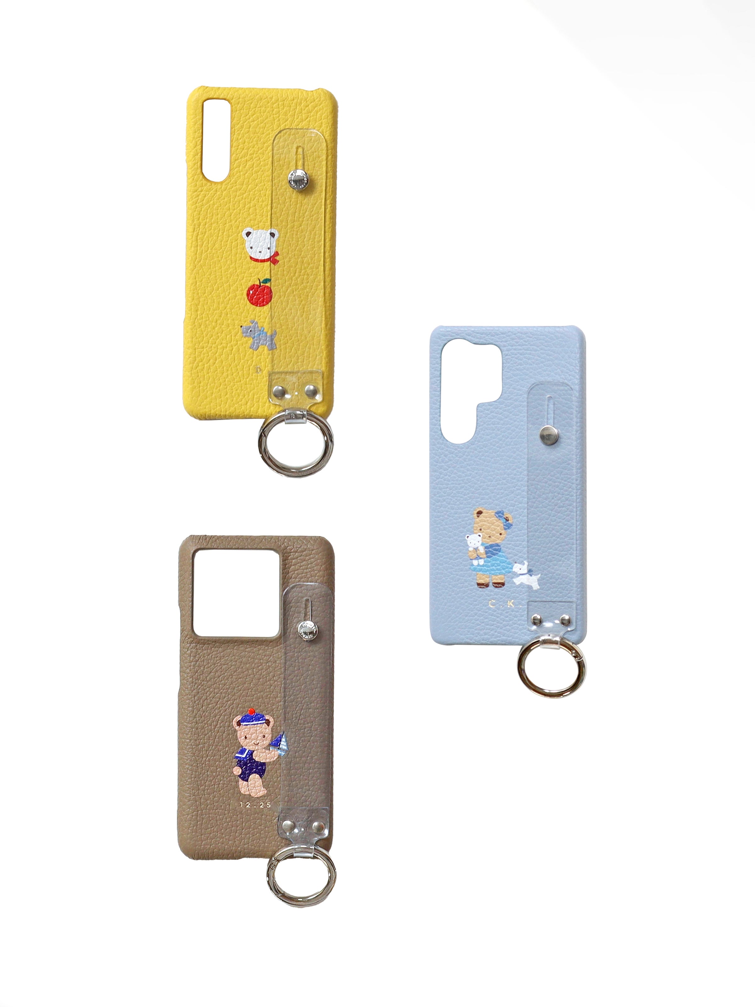 【受注販売】カスタマイズスマホケース(ハンドベルト付き・名入れ)(10月限定)