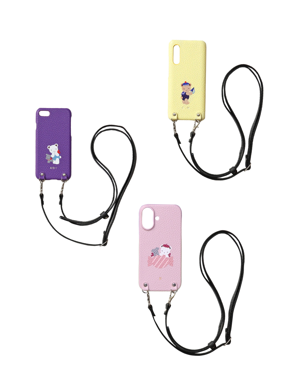 【受注販売】カスタマイズスマホケース(ショルダーストラップ付き・名入れ)(6月限定)