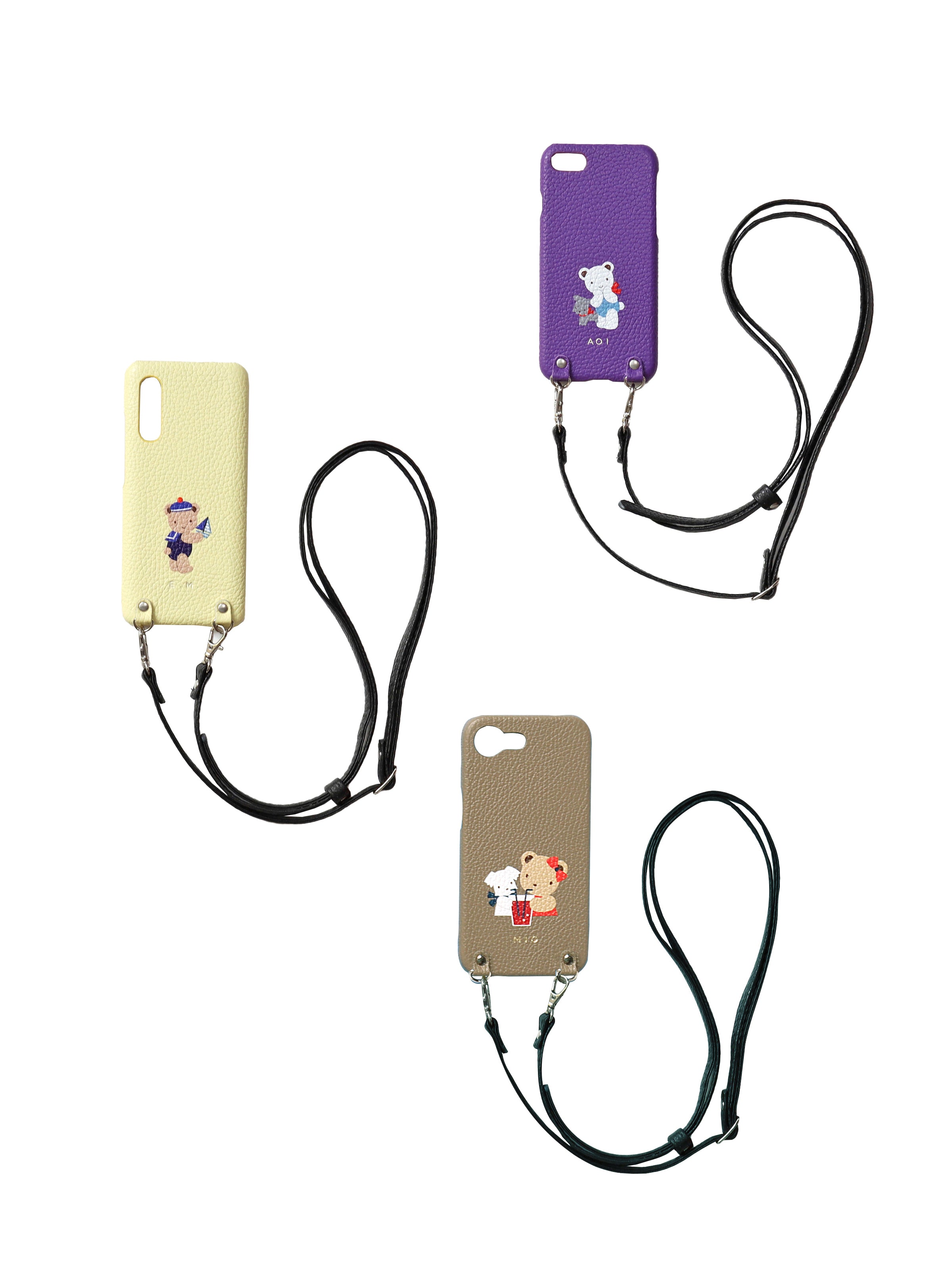 【受注販売】カスタマイズスマホケース(ショルダーストラップ付き・名入れ)(6月限定)