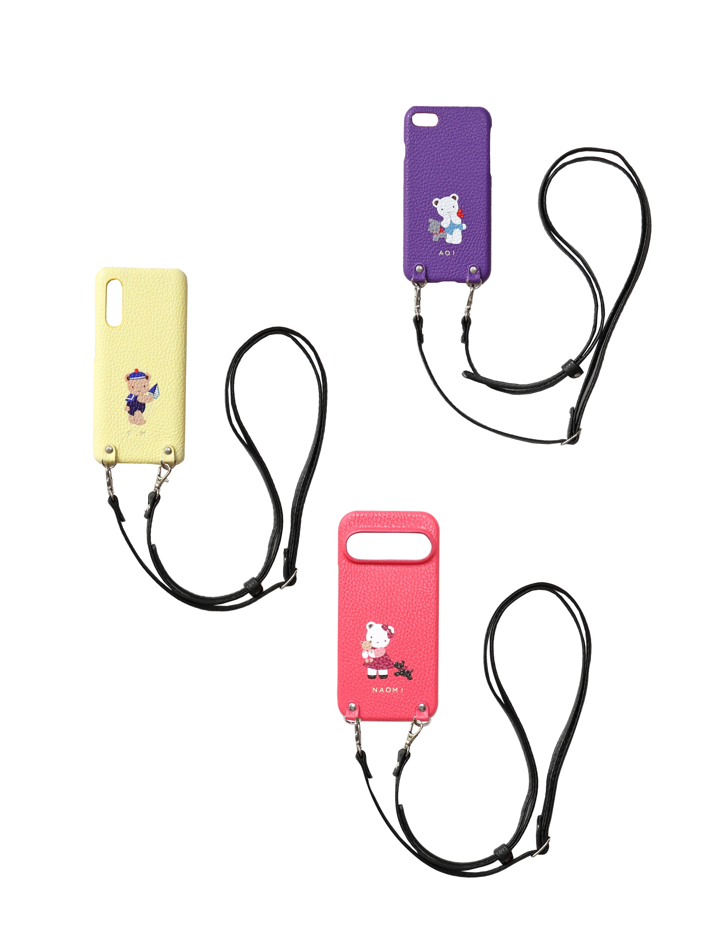 【受注販売】カスタマイズスマホケース(ショルダーストラップ付き・名入れ)(10月限定)