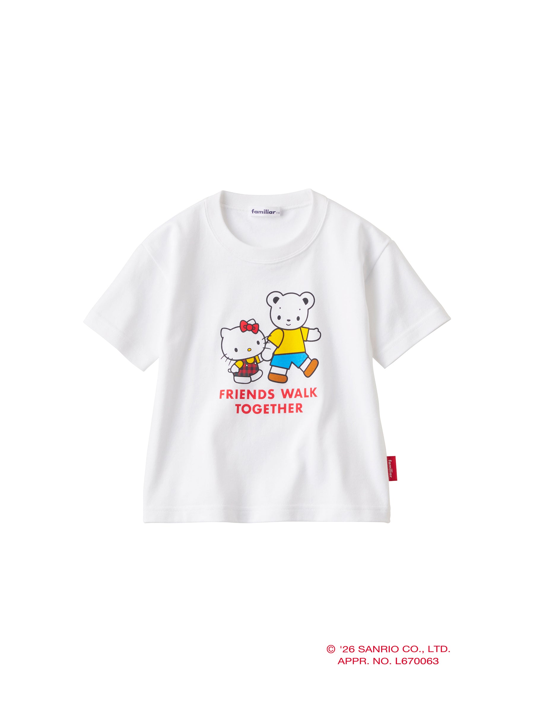 Tシャツ〈ハローキティ × familiar〉