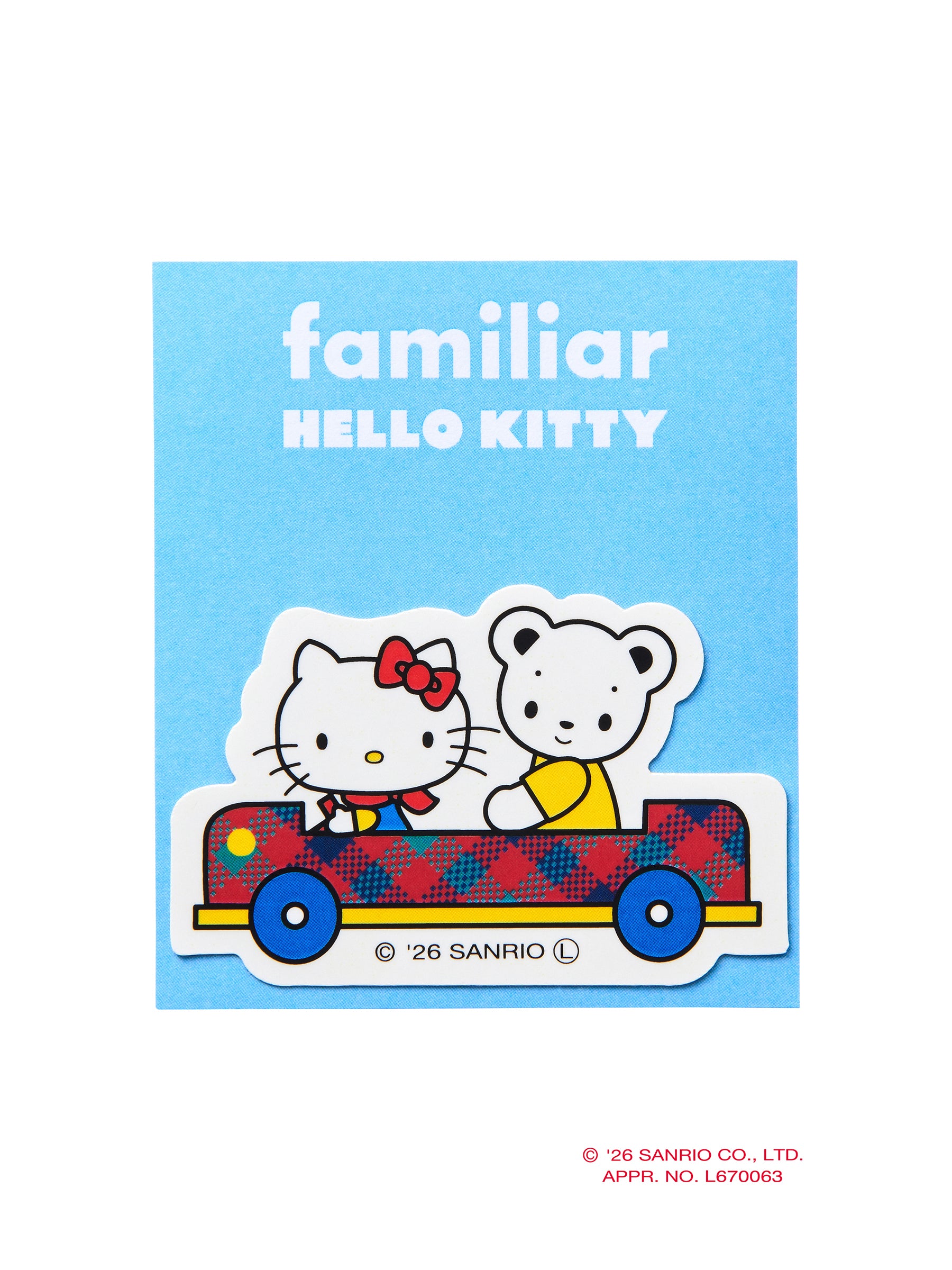 ステッカー〈ハローキティ × familiar〉