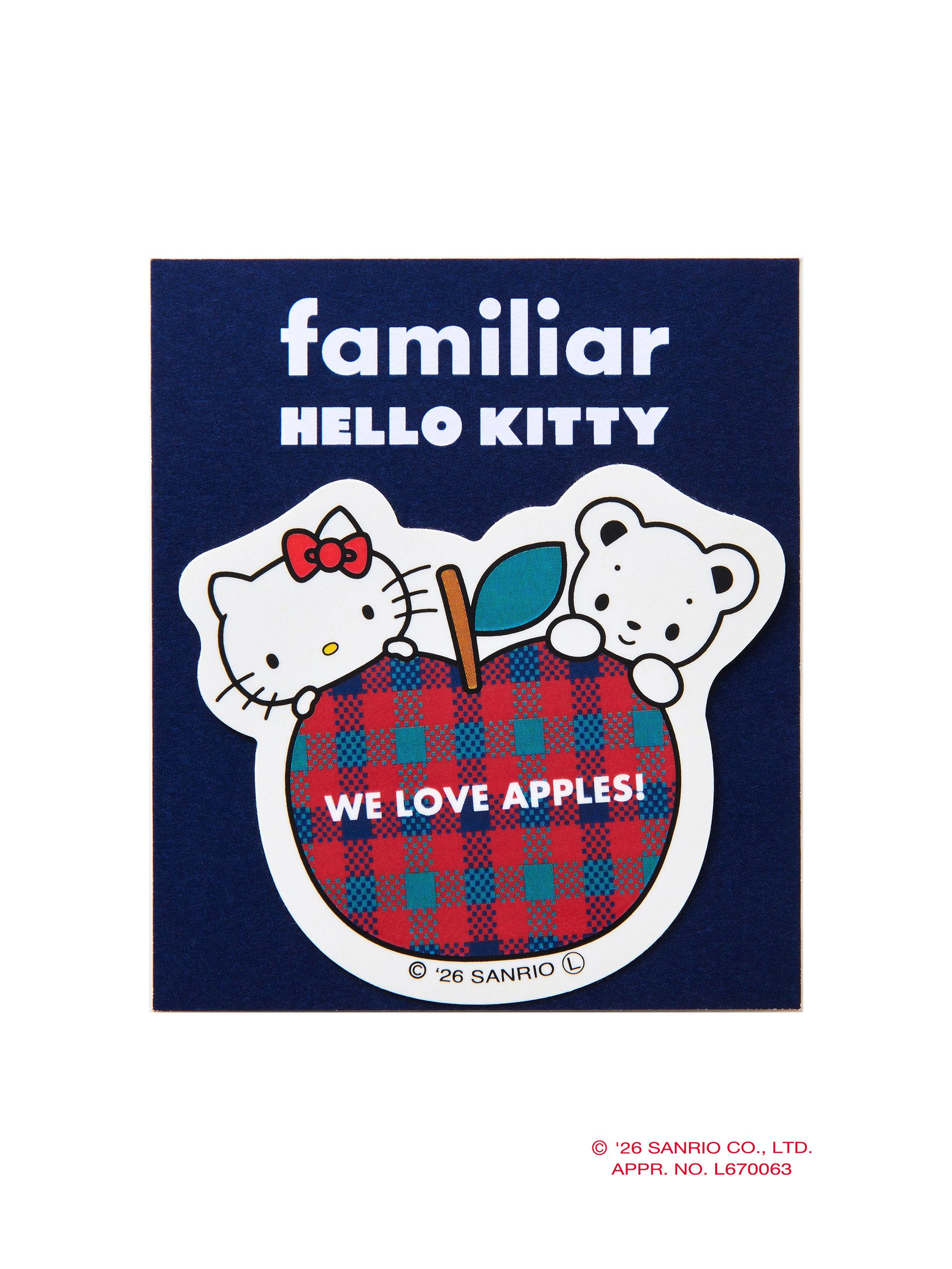 ステッカー〈ハローキティ × familiar〉