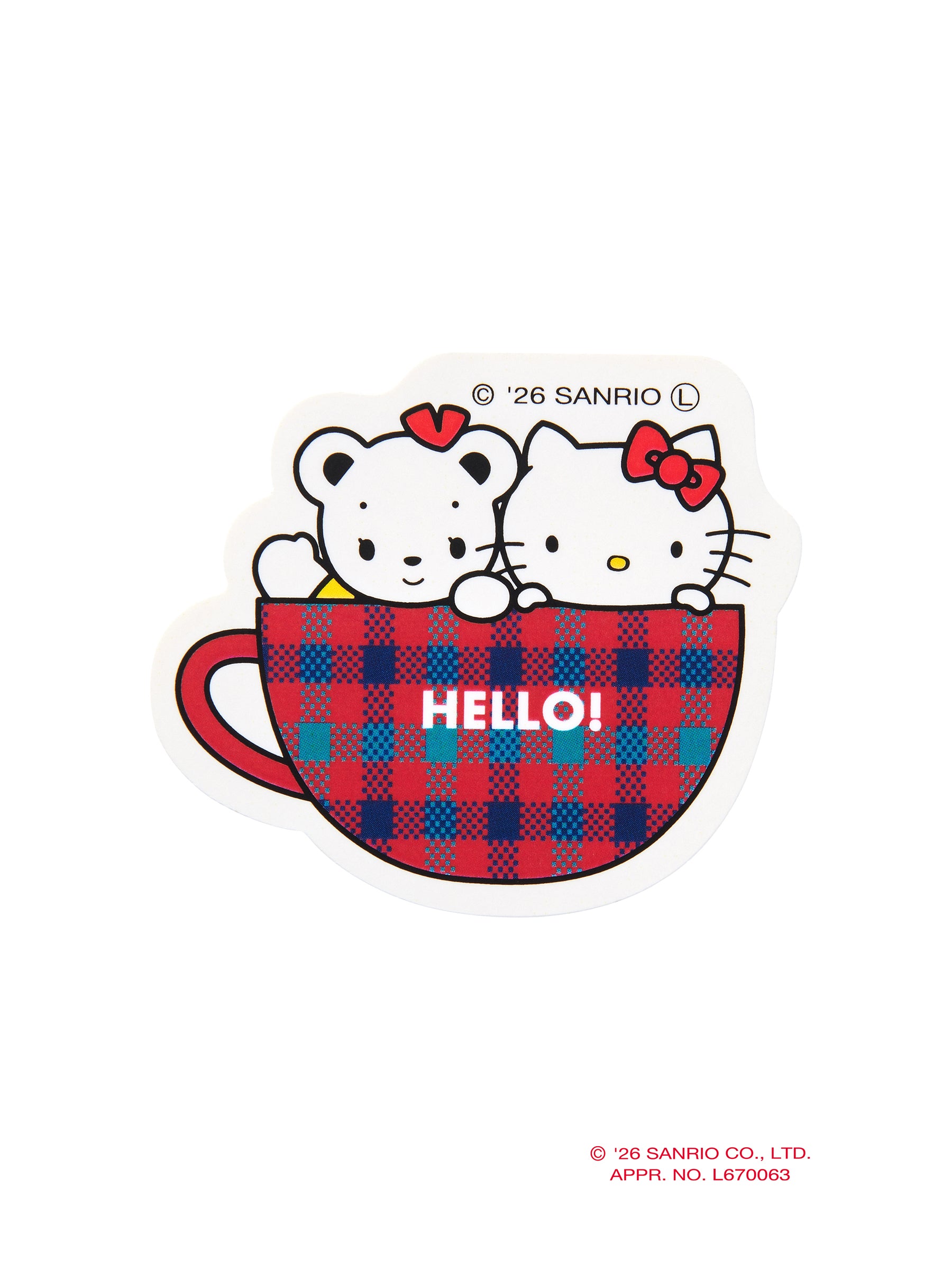ステッカー〈ハローキティ × familiar〉