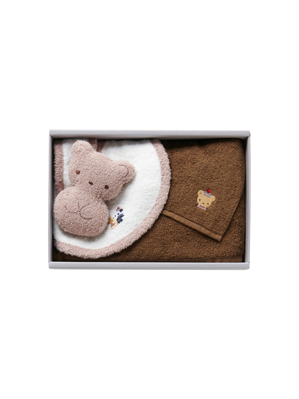 Set of bib, mascot and towel handkerchief