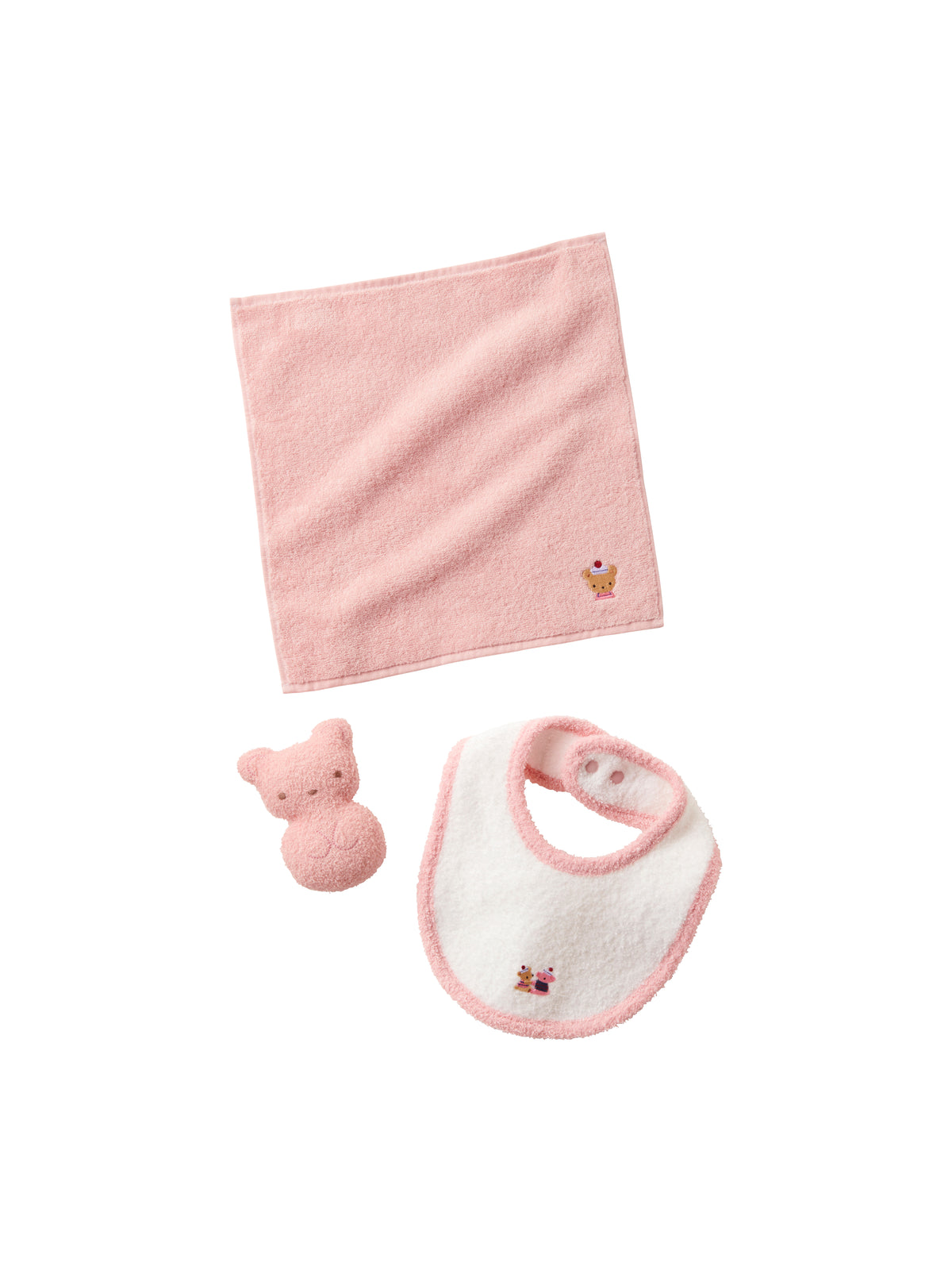 Set of bib, mascot and towel handkerchief