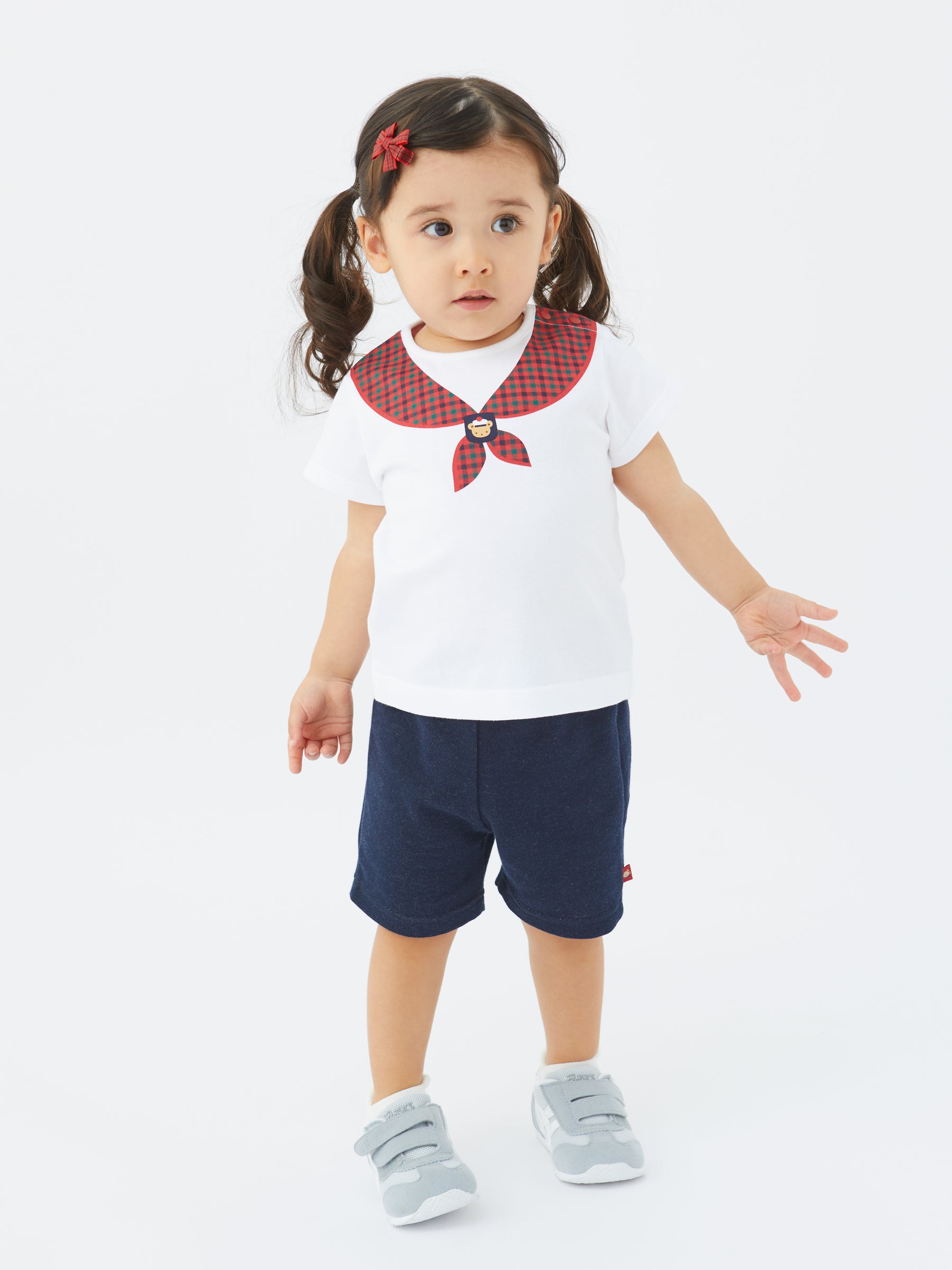 セーラーTシャツと4分丈パンツのセット