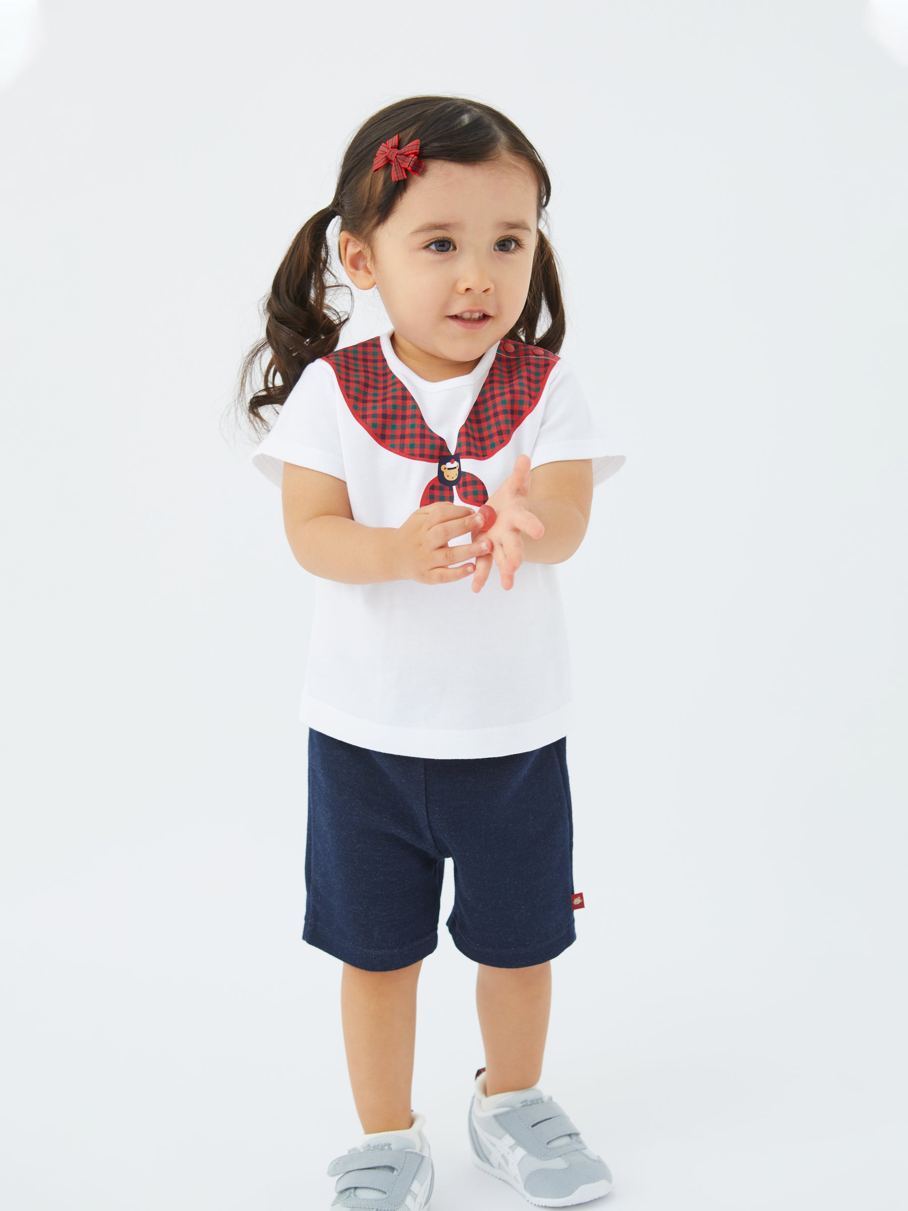セーラーTシャツと4分丈パンツのセット