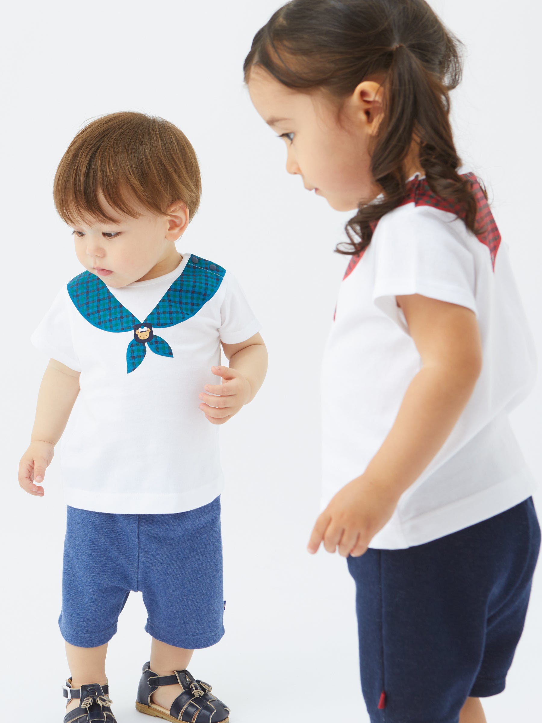 セーラーTシャツと4分丈パンツのセット