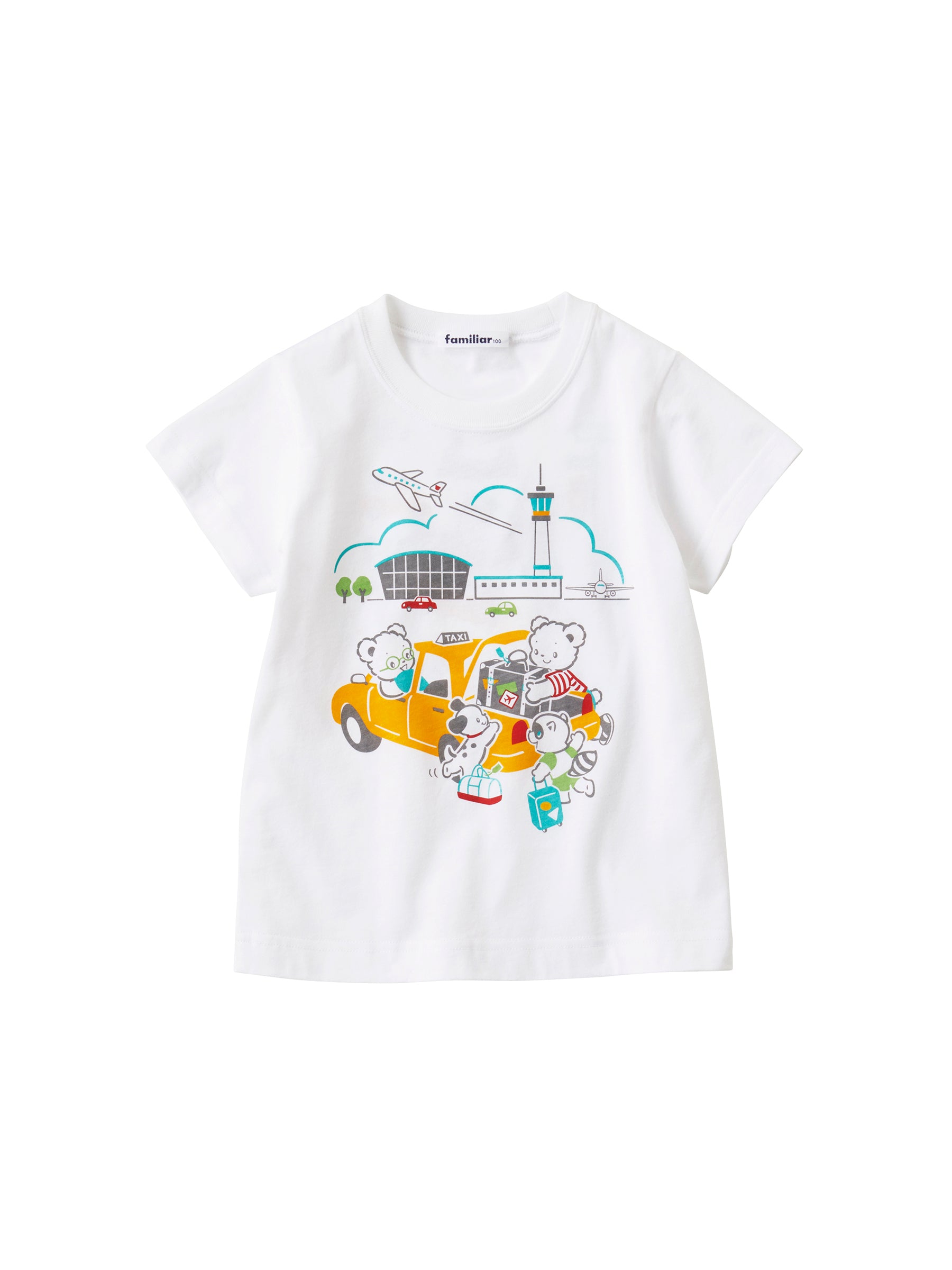 訳あり】 kiki familiar ファミリア 80 車 飛行機 Tシャツ トップス