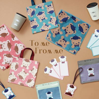 蝶ネクタイをしたクマちゃん柄の 大人向けライフスタイルアイテムが登場！