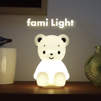ファミリア familiar シリコンライト ライト 照明 やさしく光ってかわいい！ファミちゃんのシリコンライトが登場