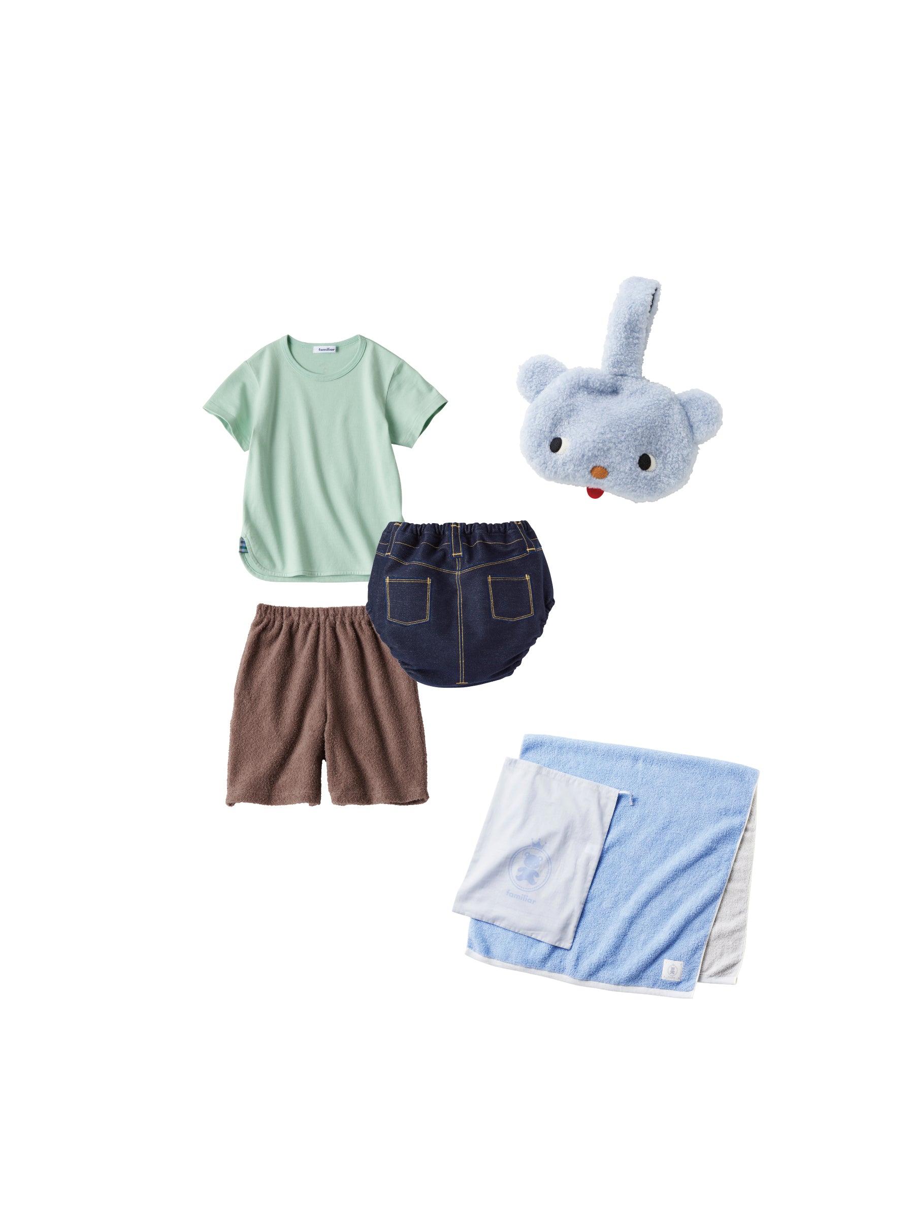 【SALE】素材やデザインにこだわったワンマイルウエアとリラックスセット(90cm)【4点】