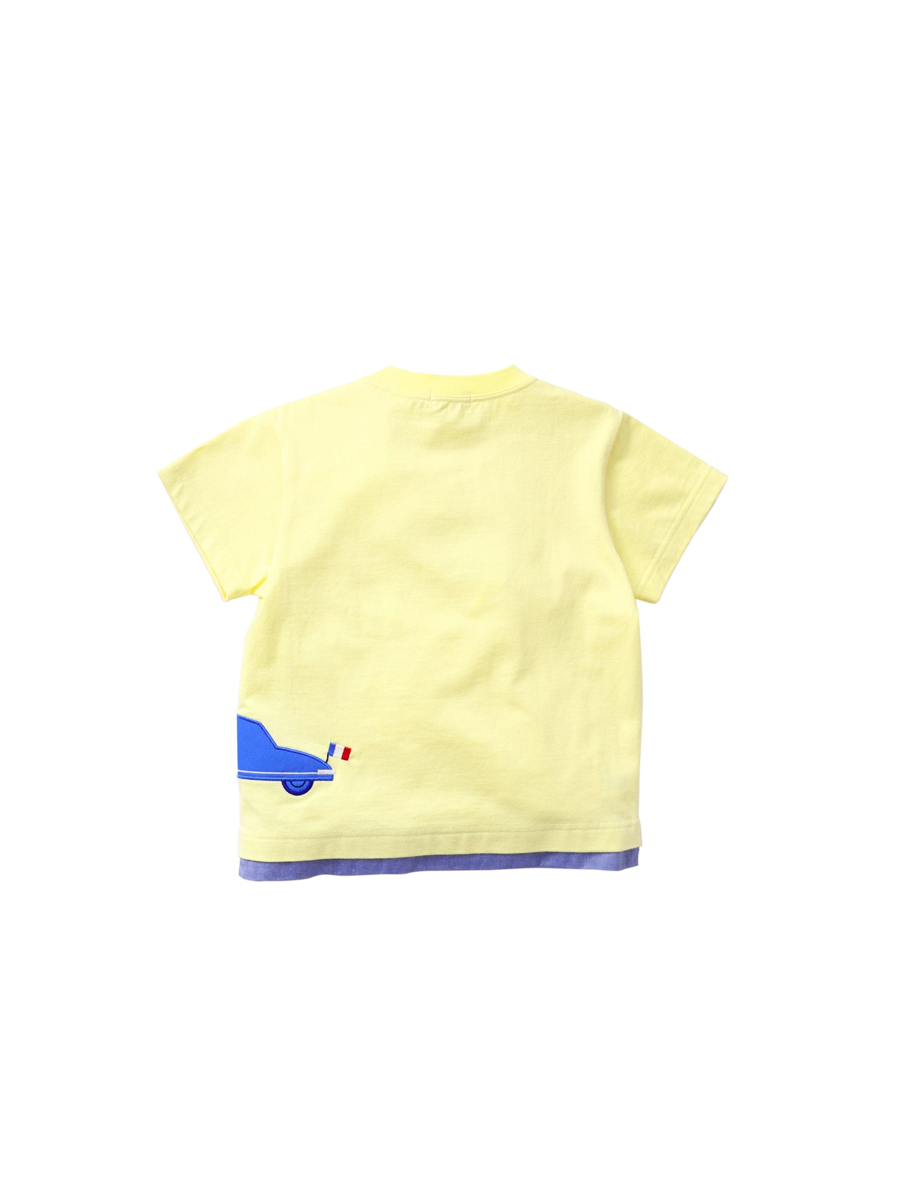 ファミリア　黄色　Tシャツ　90 現行品 familiar - ファミリア 半袖Tシャツ 90cm キッズ 男児 黄【中古】【新