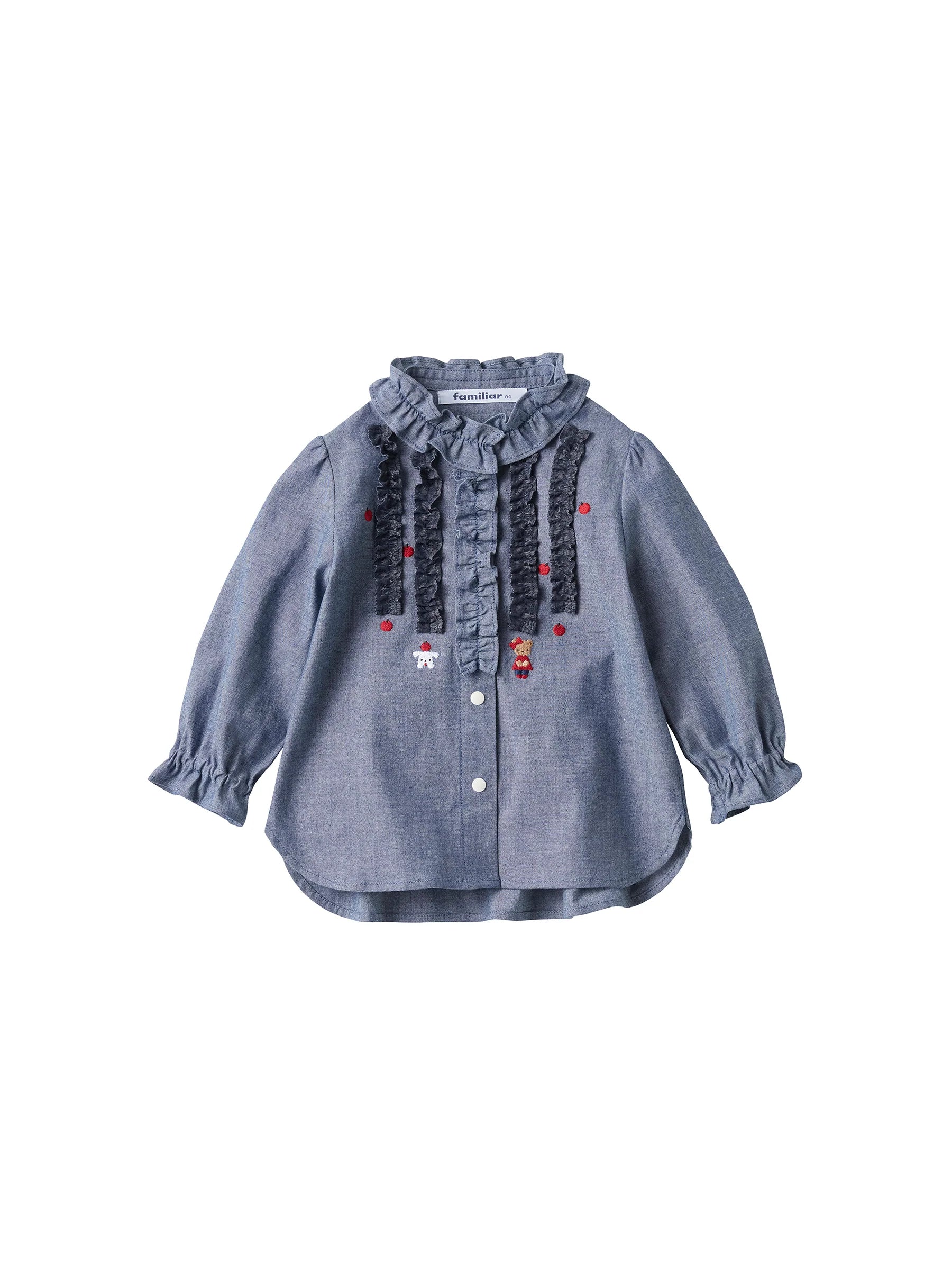 e_e.様専用familiar ネイビー刺繍ロンパース＋