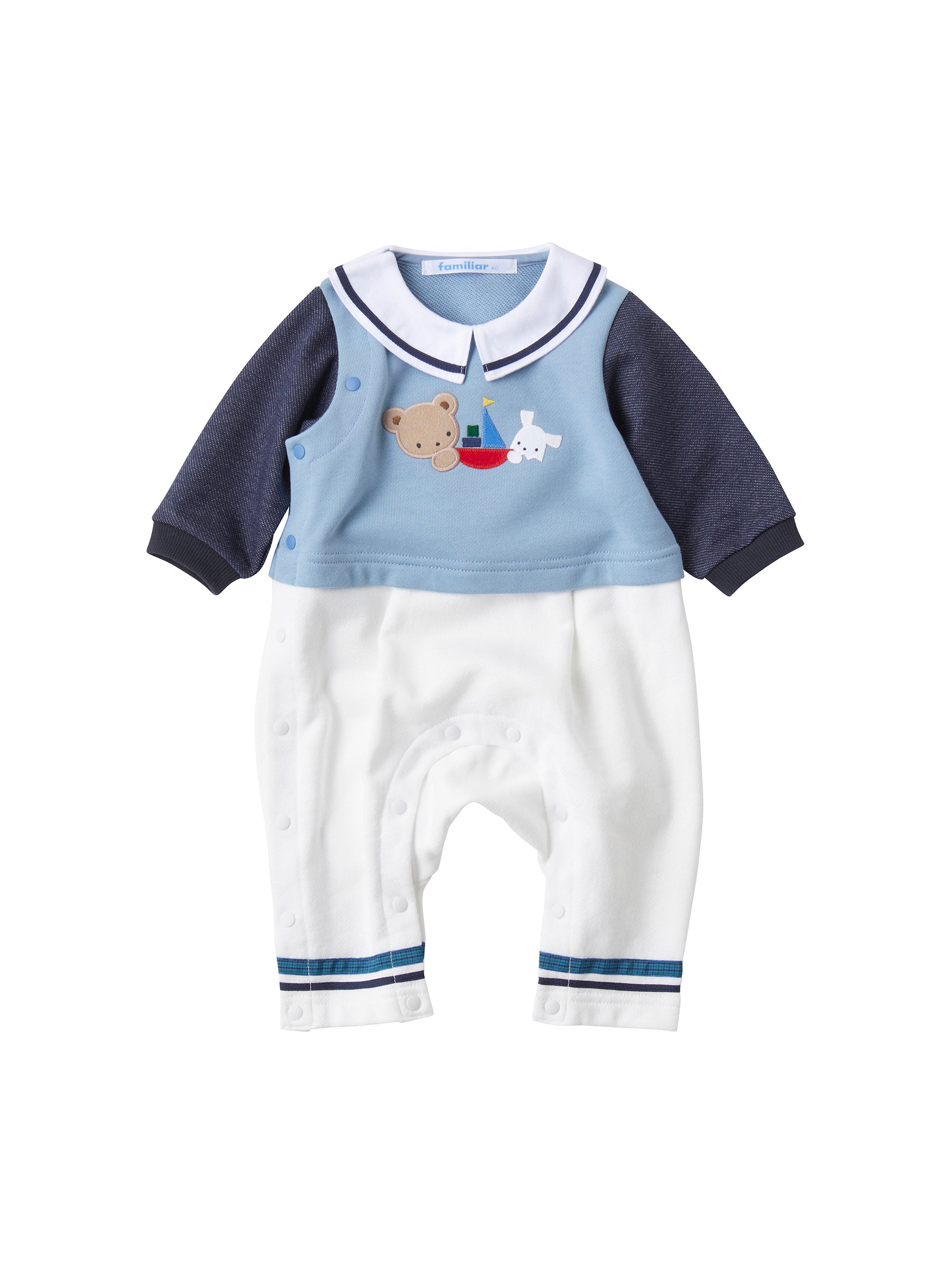 【新品・未使用】familiar ストライプロンパース 80 ITEM - WEAR > BABYWEAR & BABYDRESS | ファミリア公式サイト