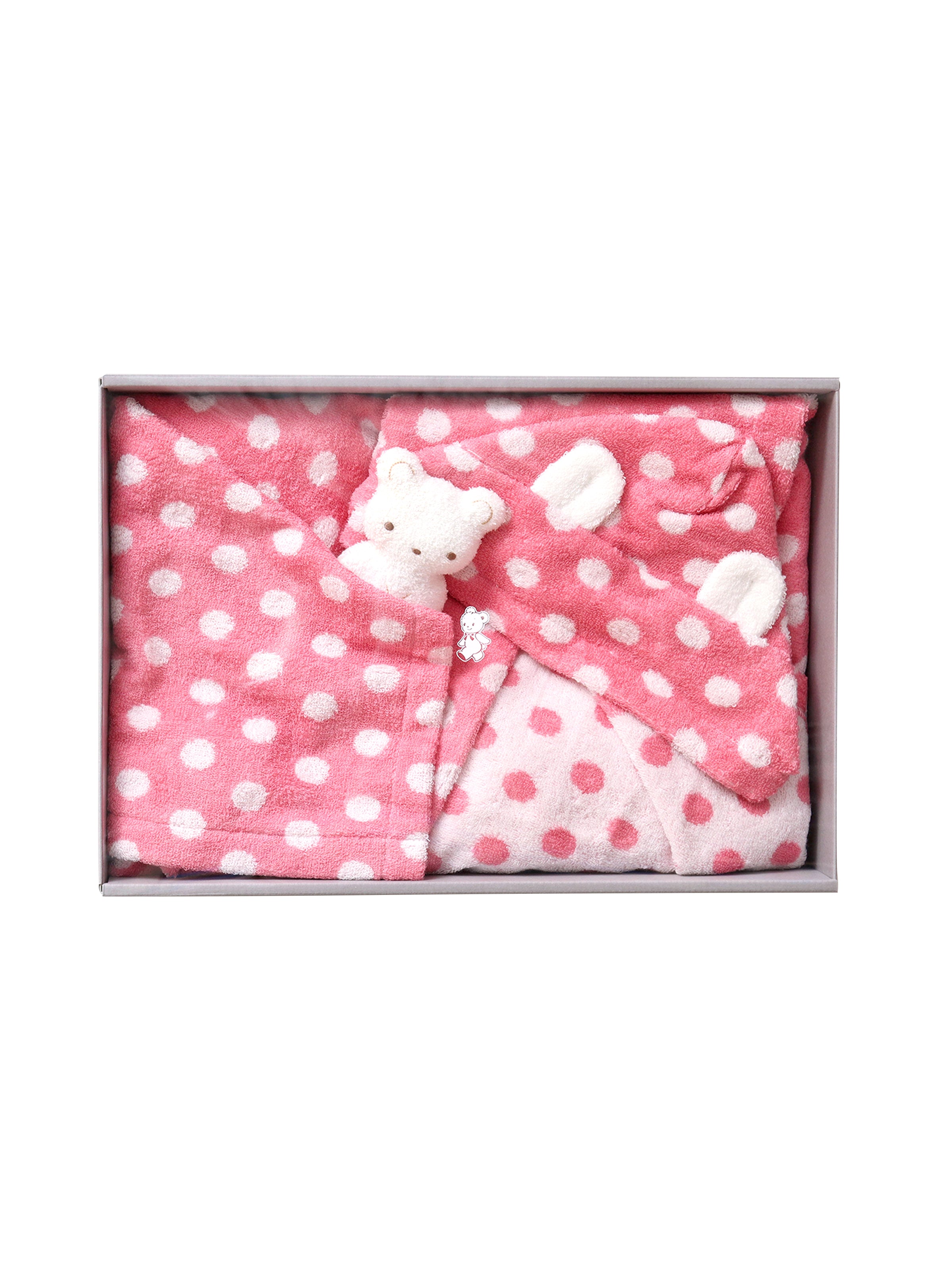 ファミリアポンチョ型バスタオル ピンク プレゼント包装あり - トイレ