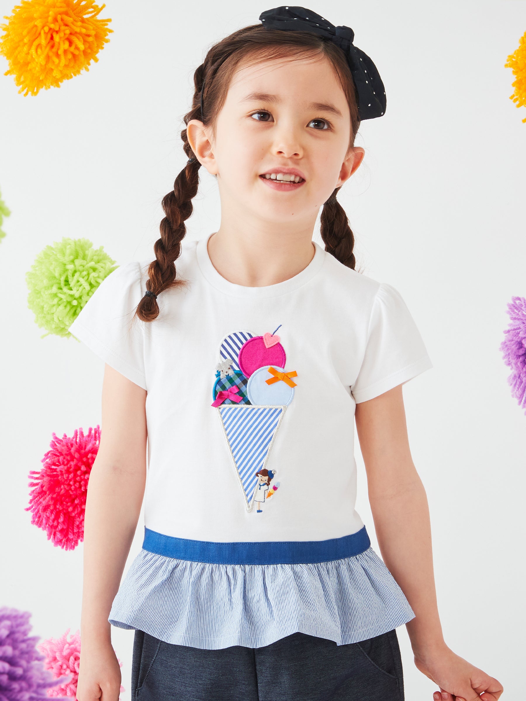 familiar ファミリア Tシャツ 半袖 ファミちゃん アイスクリーム