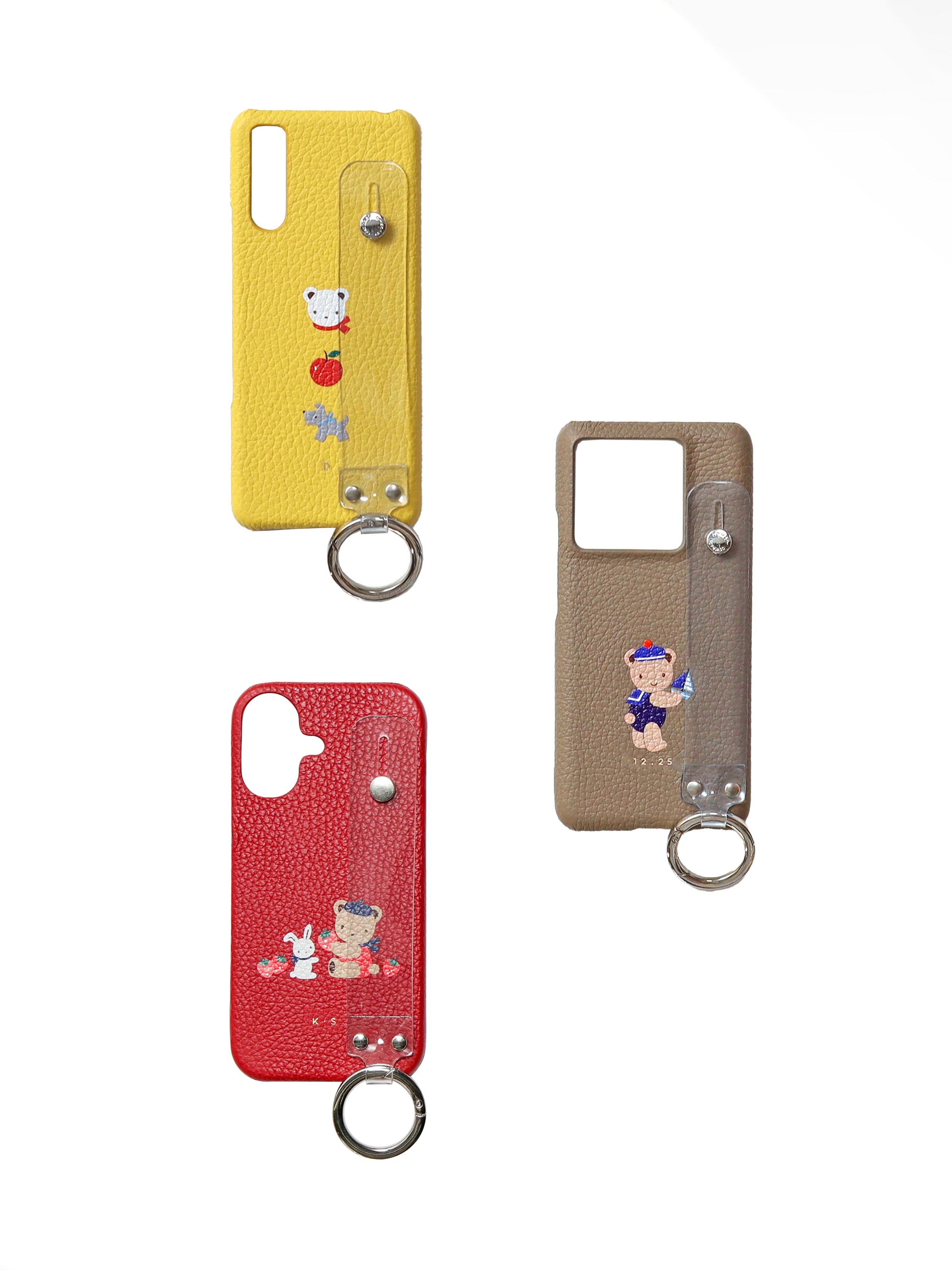 [Made-to-order] Customized Smartphone Case (with hand strap and name engraving) (February only)