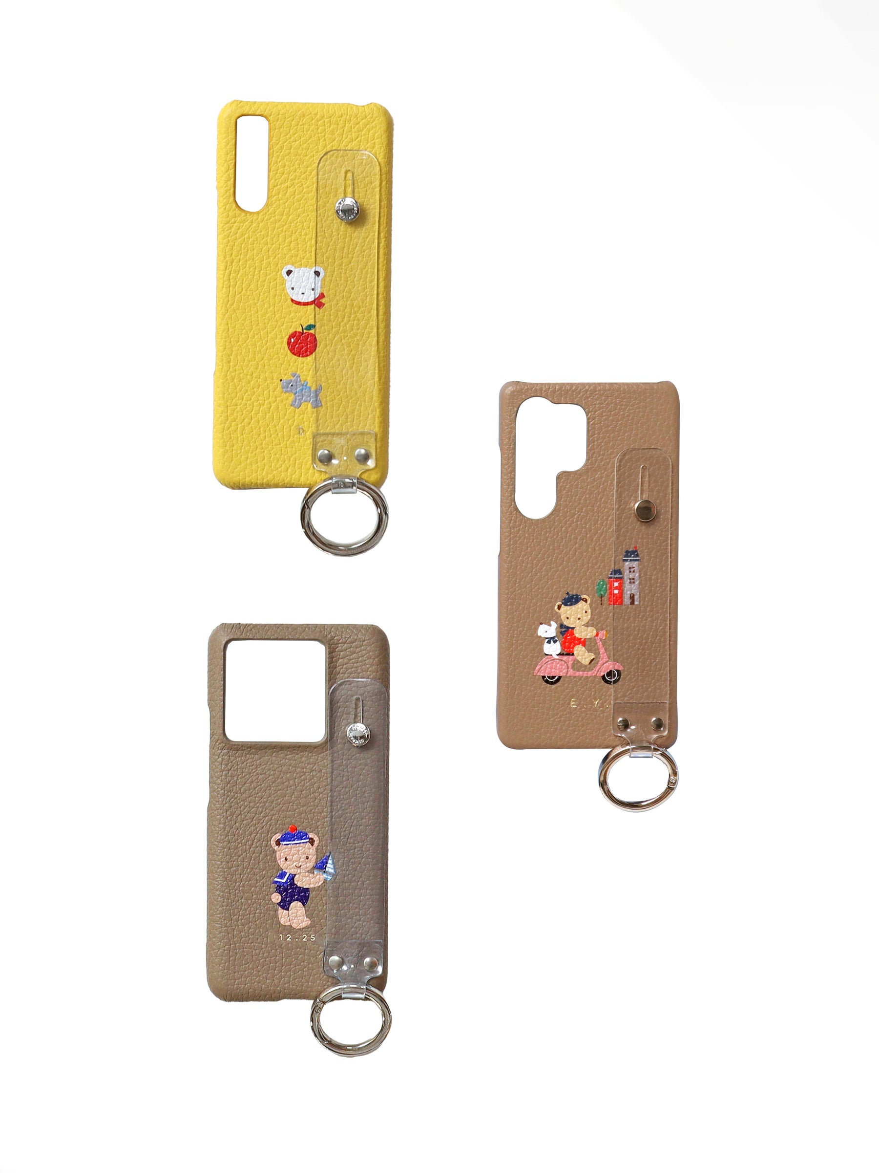 【受注販売】カスタマイズスマホケース（ハンドベルト付き・名入れ）(8月限定)