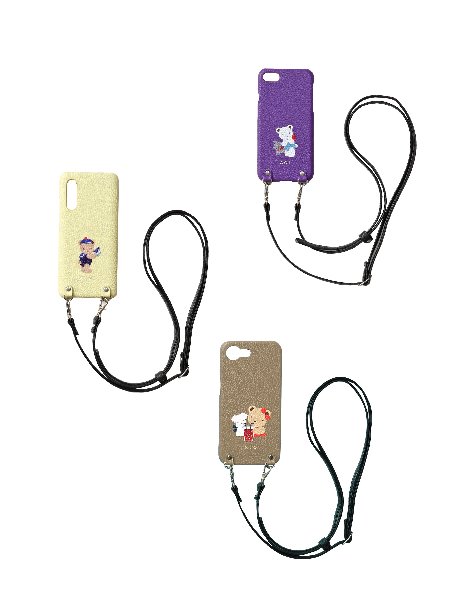 【受注販売】カスタマイズスマホケース（ショルダーストラップ付き・名入れ）(６月限定)