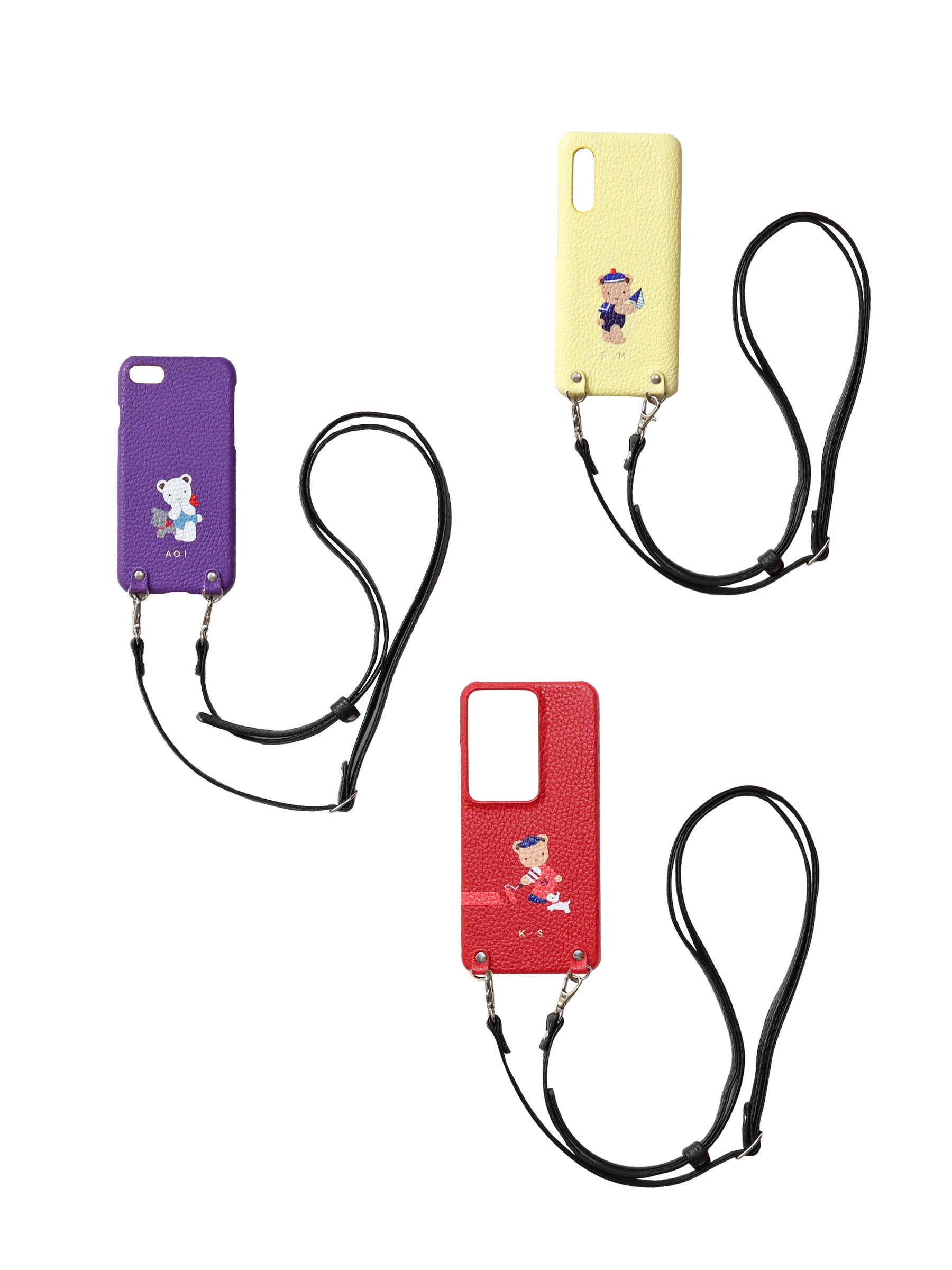 【受注販売】カスタマイズスマホケース（ショルダーストラップ付き・名入れ）(1月限定)