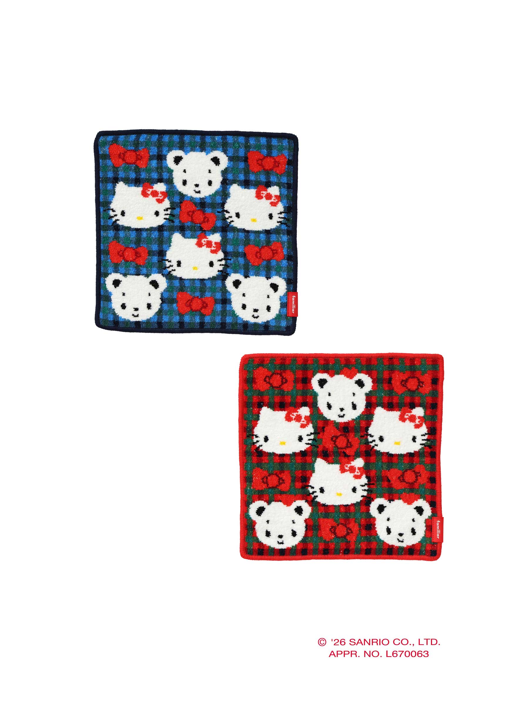 タオルハンカチ〈ハローキティ × familiar〉