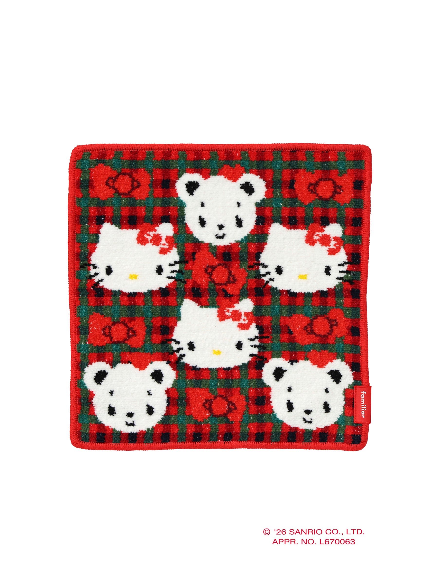 タオルハンカチ〈ハローキティ × familiar〉