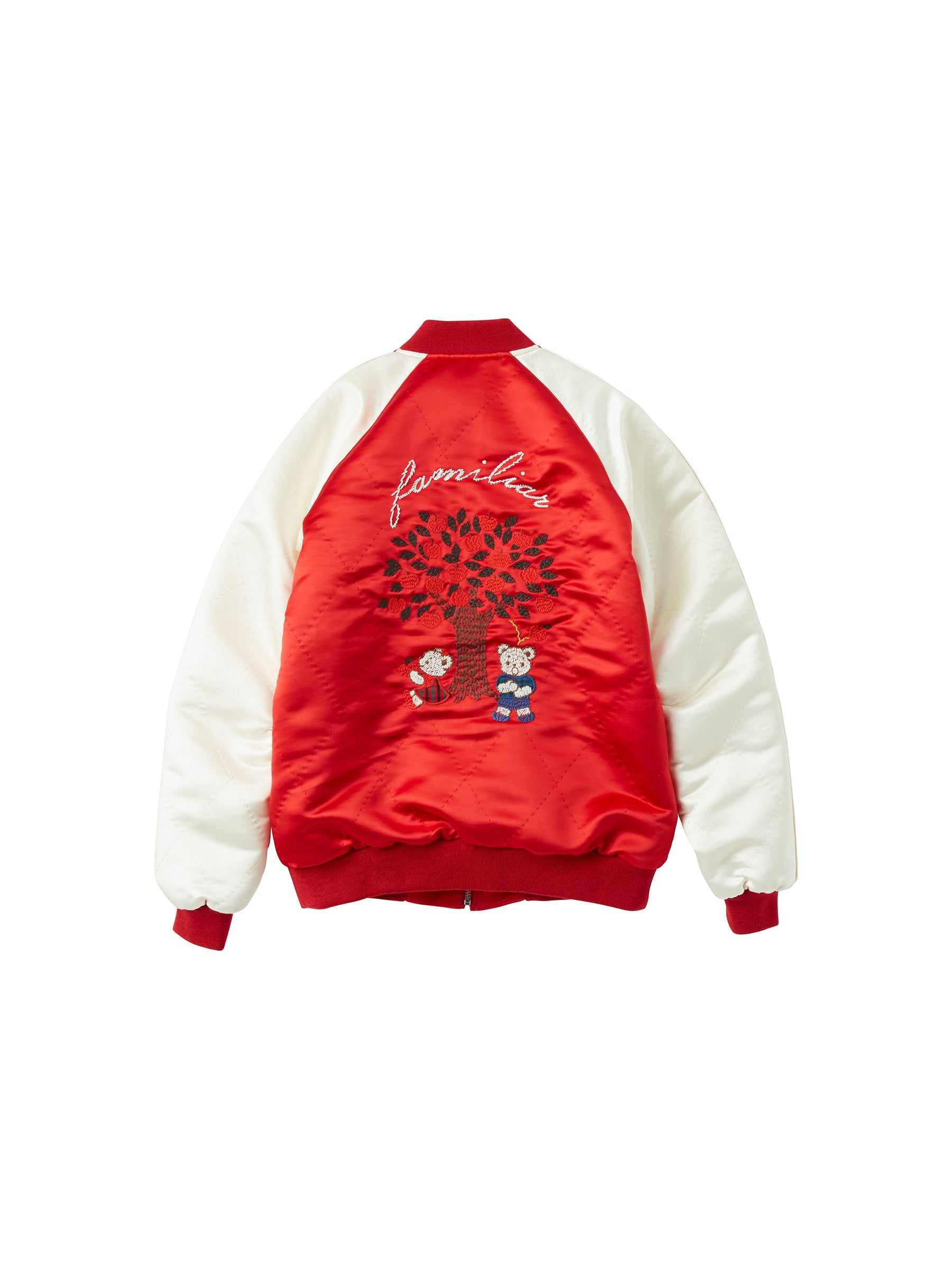 【受注販売】ファミちゃんとリンゴの木のスカジャン〈keisuke kanda × familiar〉