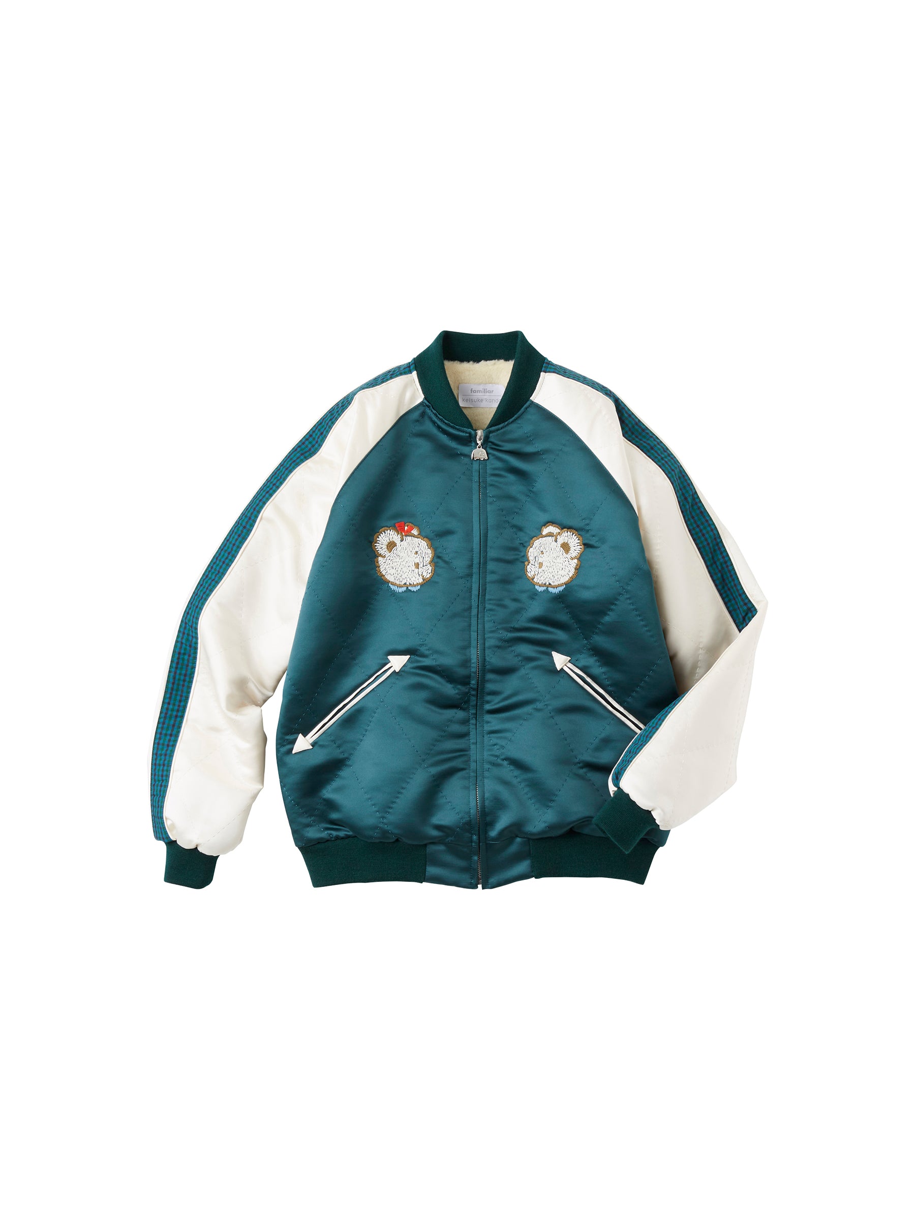 【受注販売】ファミちゃんとリンゴの木のスカジャン〈keisuke kanda × familiar〉
