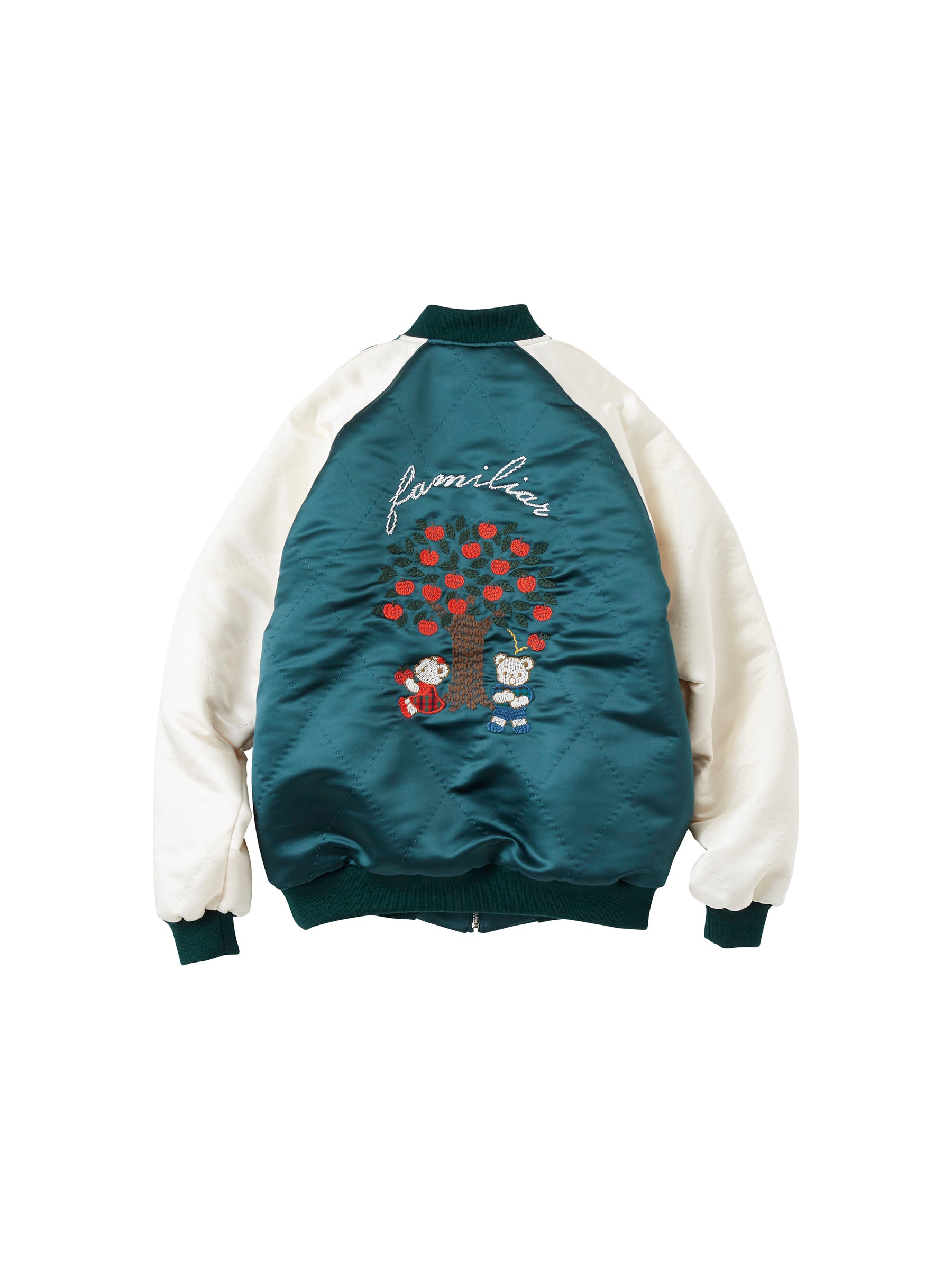 【受注販売】ファミちゃんとリンゴの木のスカジャン〈keisuke kanda × familiar〉