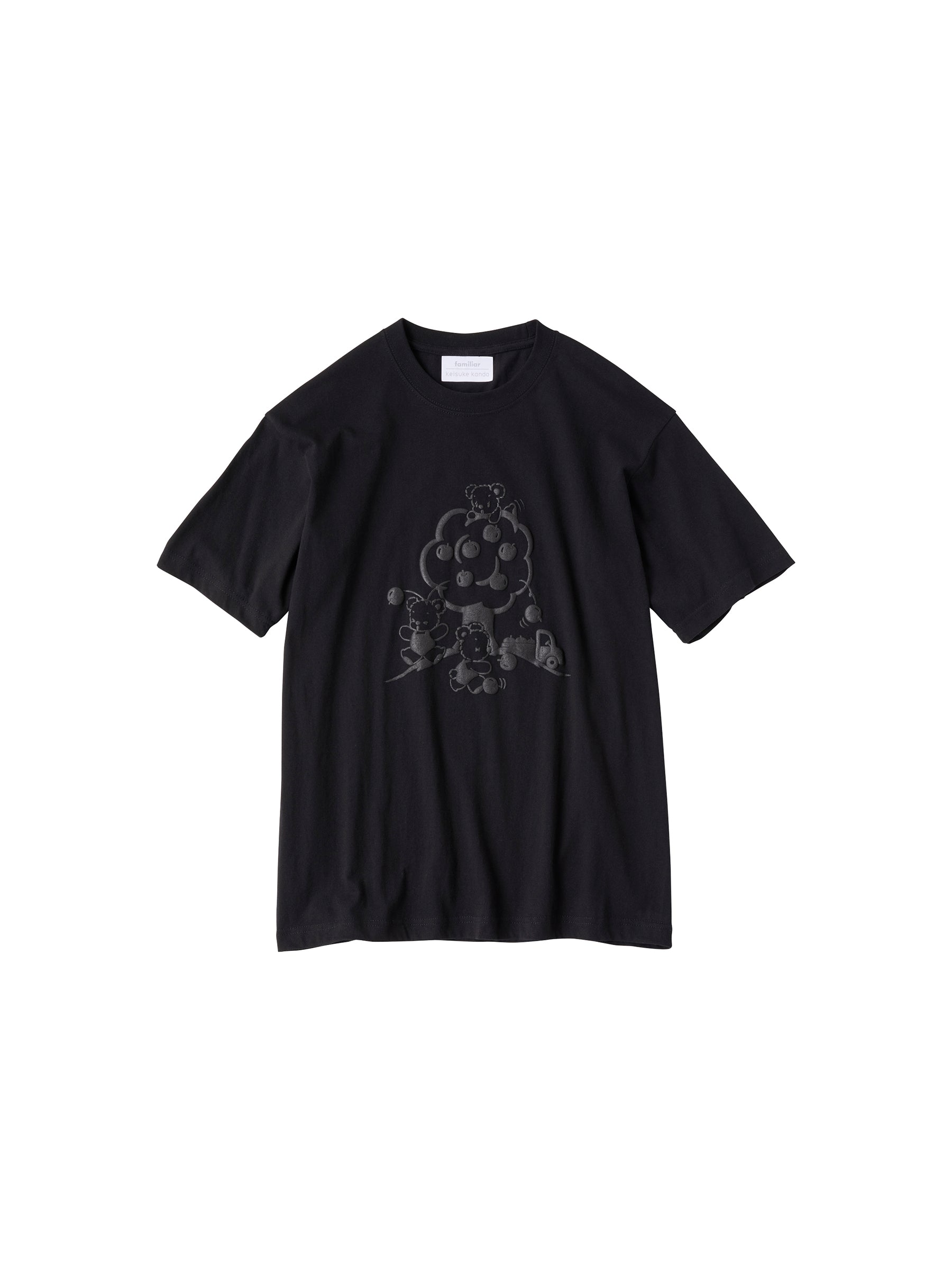 【受注販売】立体プリントのTシャツ（りんご）〈keisuke kanda × familiar〉