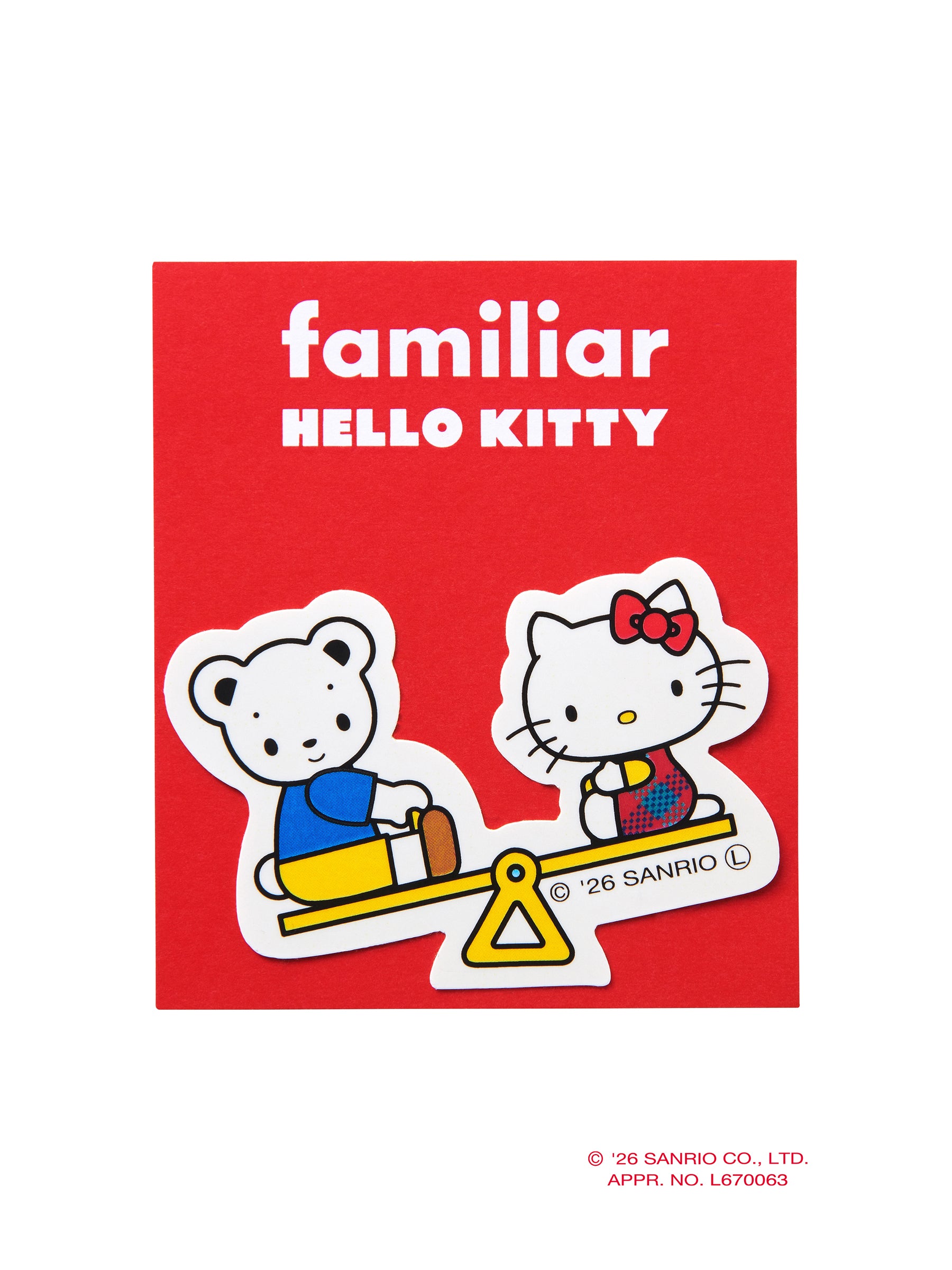 ステッカー〈ハローキティ × familiar〉 | ファミリア公式サイト