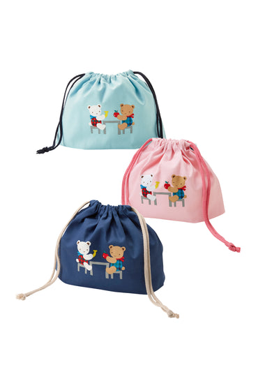 ねこまま　ファミリアチェック　お弁当袋　コップ袋　ランチマット　【2/3】 ランチ巾着｜ファミリア公式オンラインショップ | ファミリア公式サイト