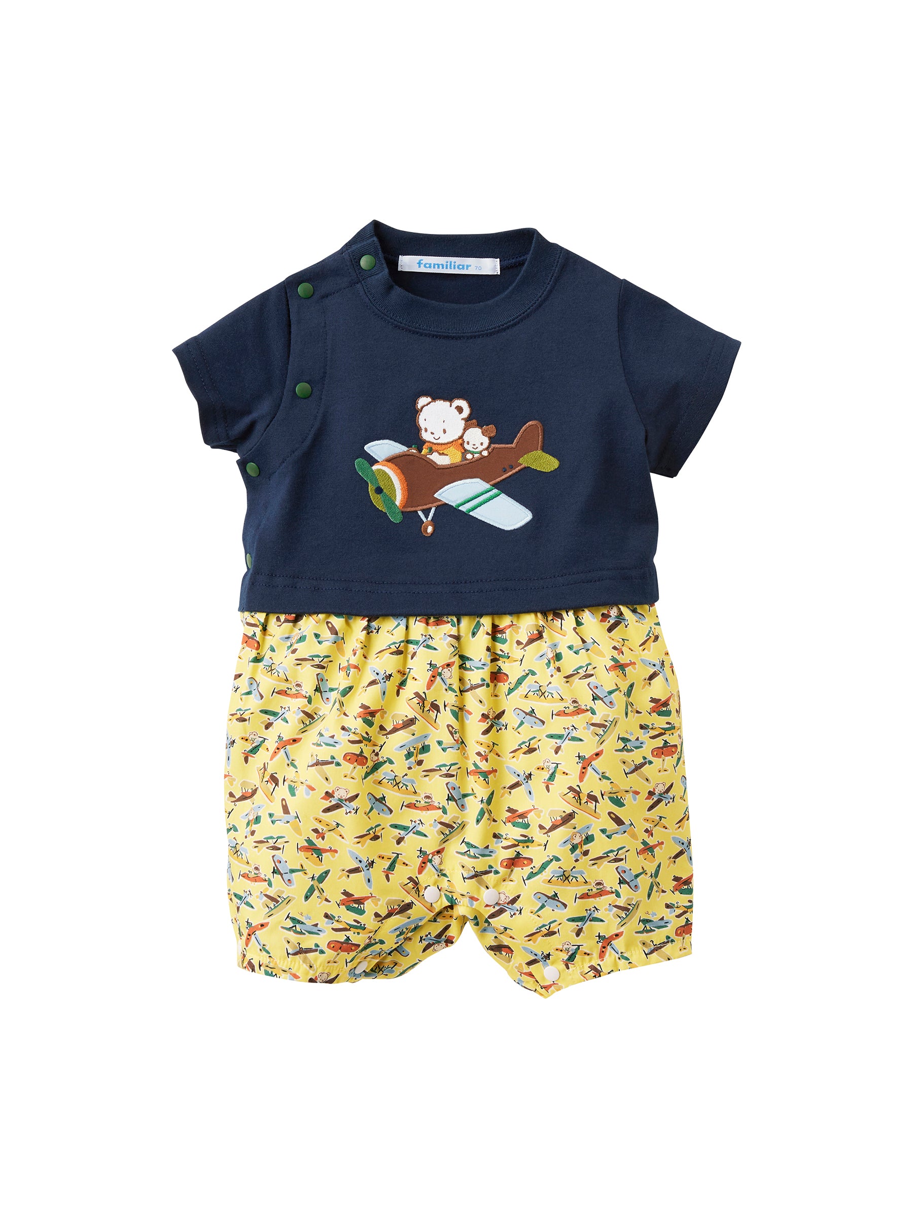 袖付ロンパス〈familiar Made with Liberty Fabrics〉 | ファミリア 袖付ロンパス〈familiar Made with Liberty Fabrics〉 | ファミリア