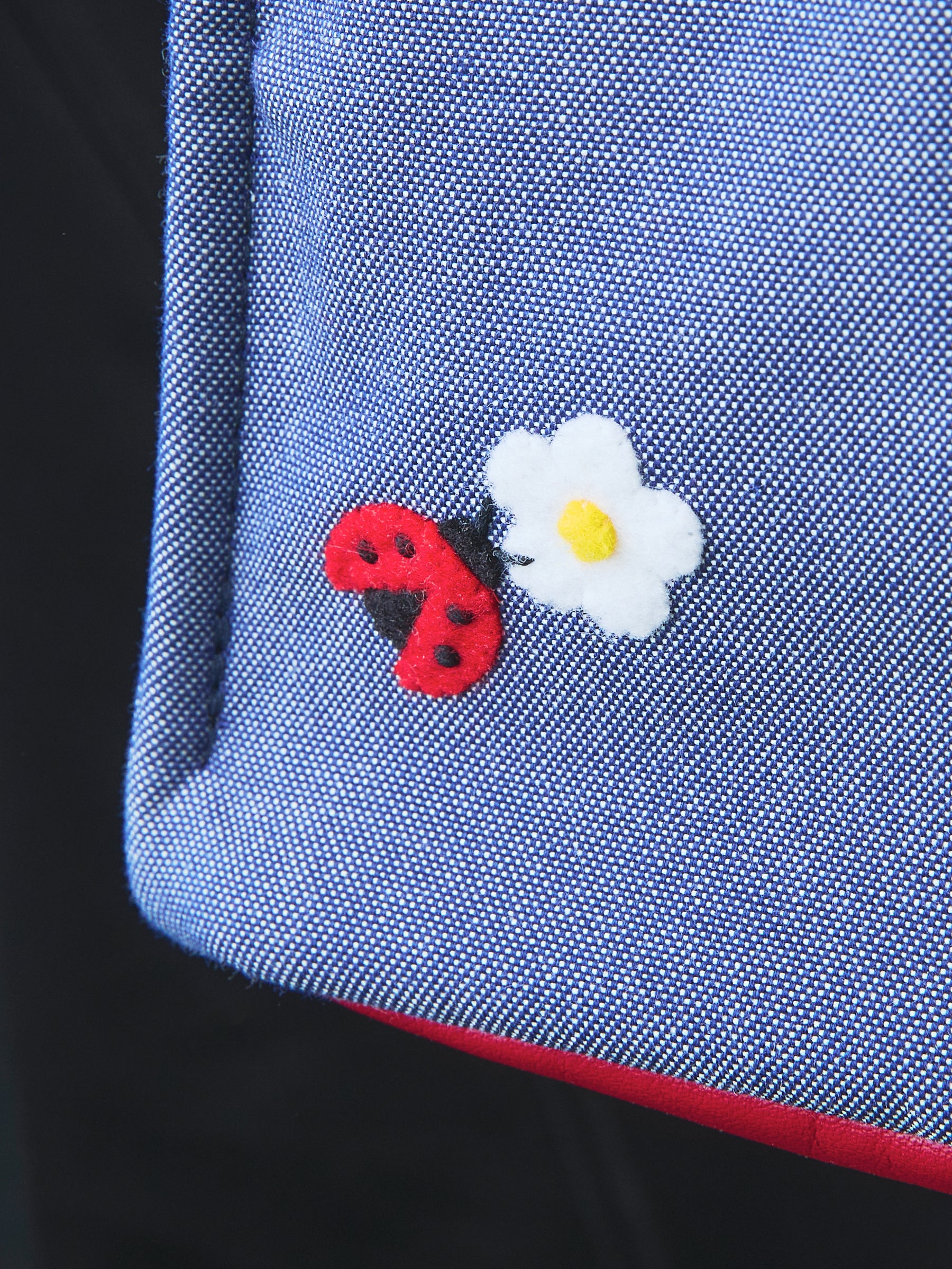 【子ども企画会議】デニムバッグ〈クマちゃんのいちごどろぼう〉